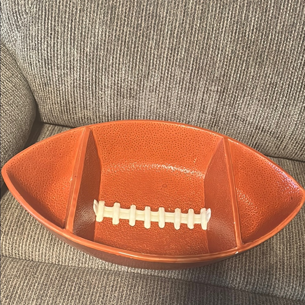 Football Shaped Snack Bowl - Orange